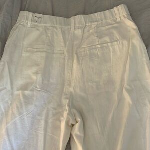 linen blend wide leg pant